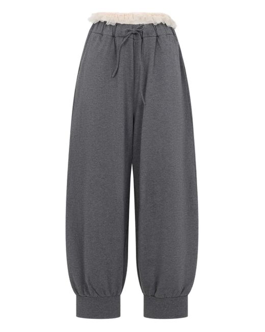 Simone Rocha ラッフル ジョガーパンツ Gray