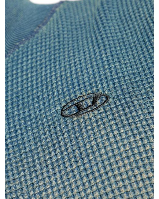 DIESEL Blue Half-Zip Sweater for men