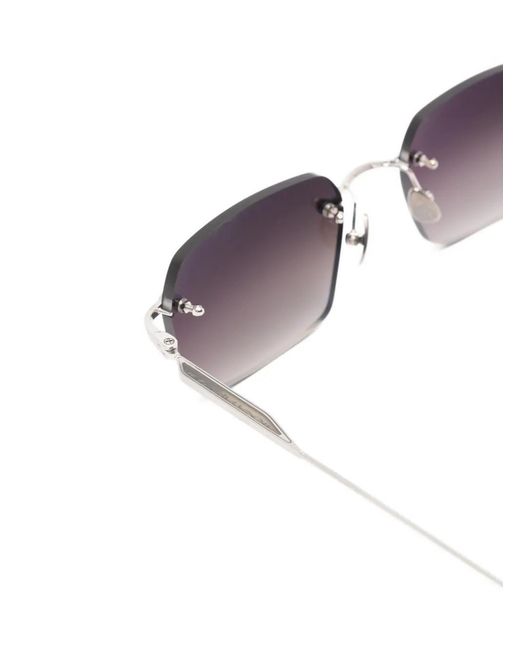 Matsuda White Rectangle-Frame Sunglasses
