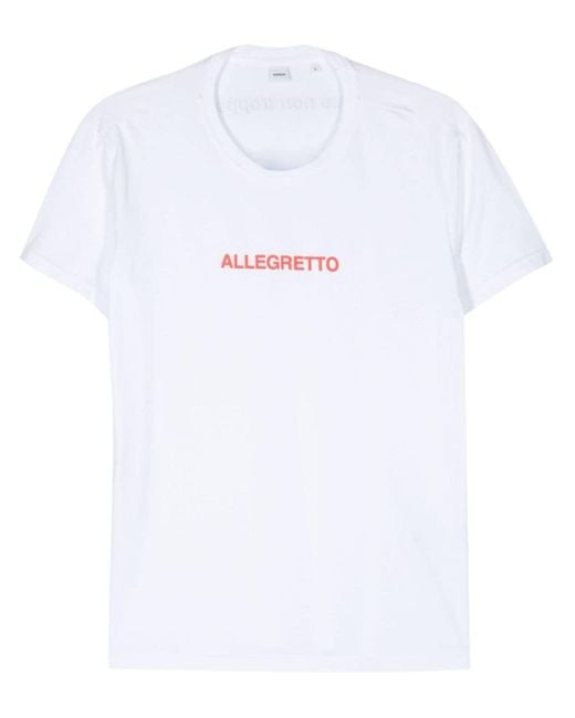 Aspesi T-shirt Met Tekst in het White voor heren