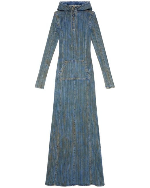 DIESEL Blue De-fully-fsd Denim Maxi Dress
