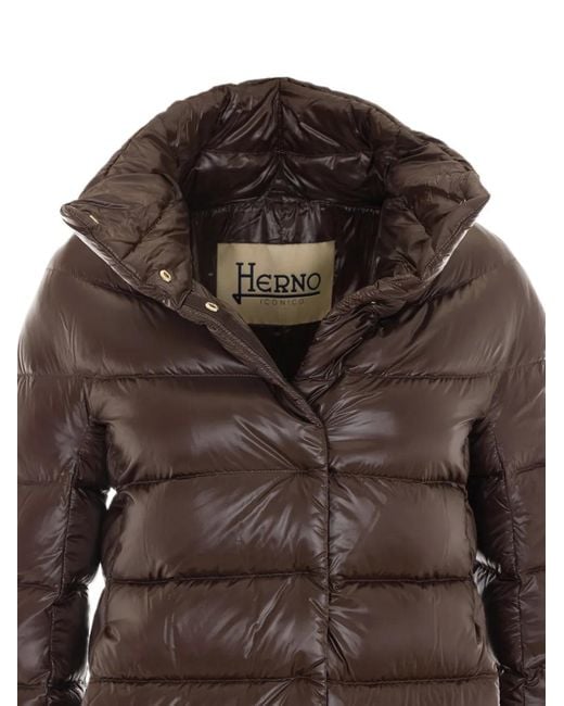 Herno Brown Dora Quilted Coat