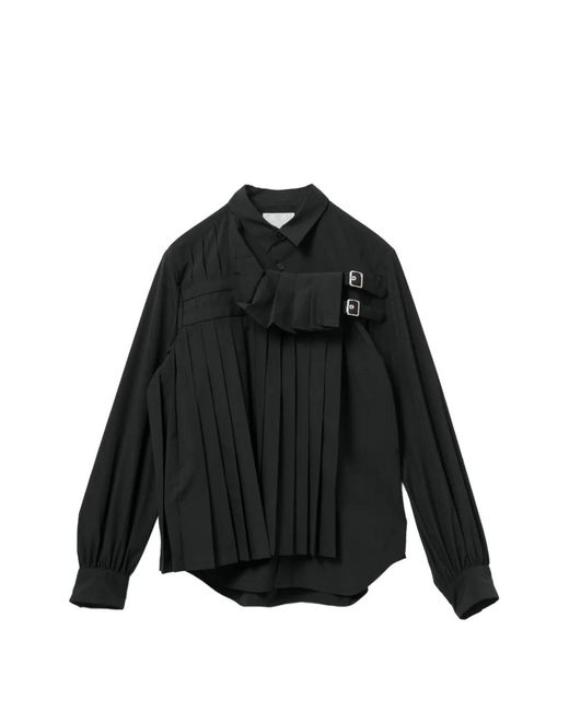 Noir Kei Ninomiya Black Pleated Blouse
