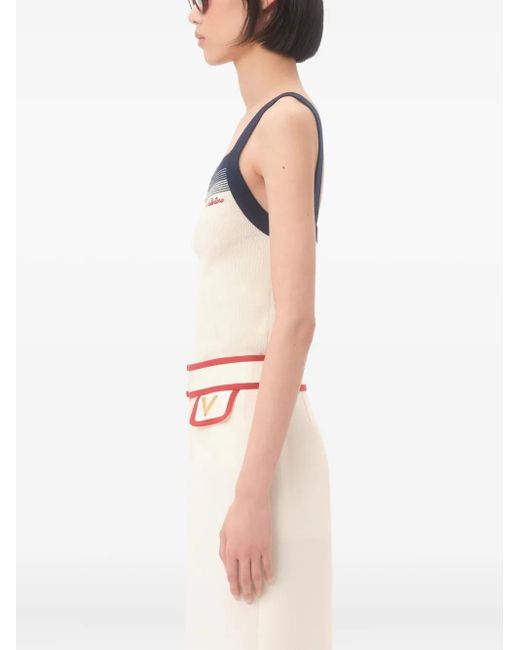 Valentino Garavani Blue Wool Top
