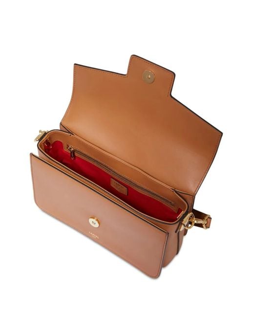 Lancel Brown Leather Medium Flap Bag