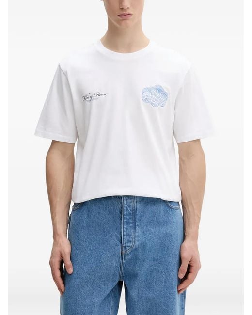 Filling Pieces White Citrus Graphic-Print T-Shirt for men