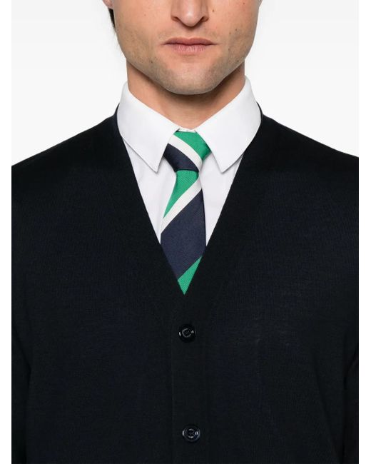 Gucci Truien & Vesten ,Blauw ,Wol Midnight Cardigan Met Voorknoppen in het Black voor heren