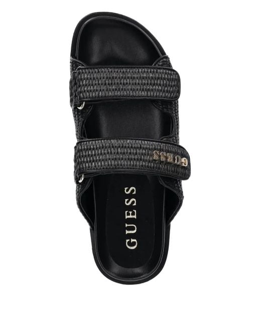 Guess Black Pantoletten mit gewebtem Riemen