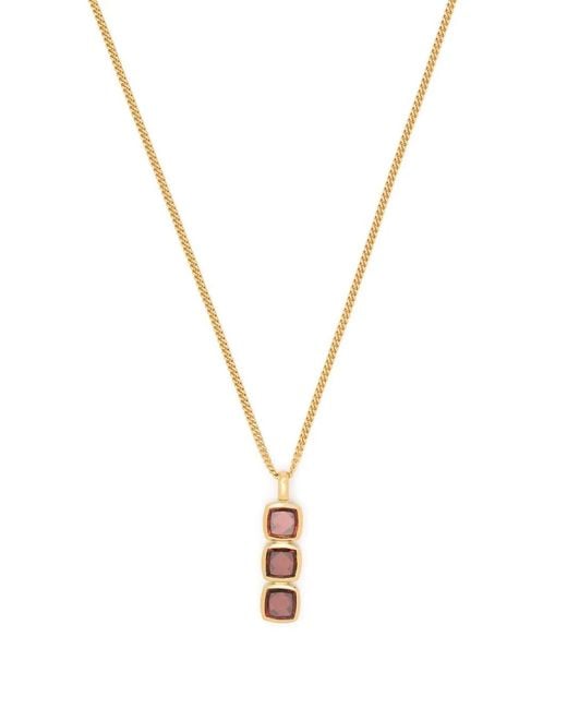 Tom Wood Metallic Mini Cushion Pendant Necklace