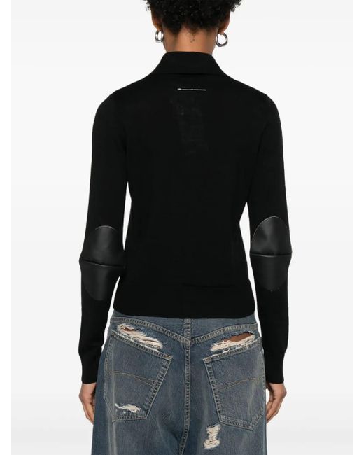 MM6 by Maison Margiela Black Knitted Cardigan