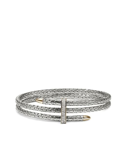 Bracciale Rigido Spear Double Flex di John Hardy in Gray