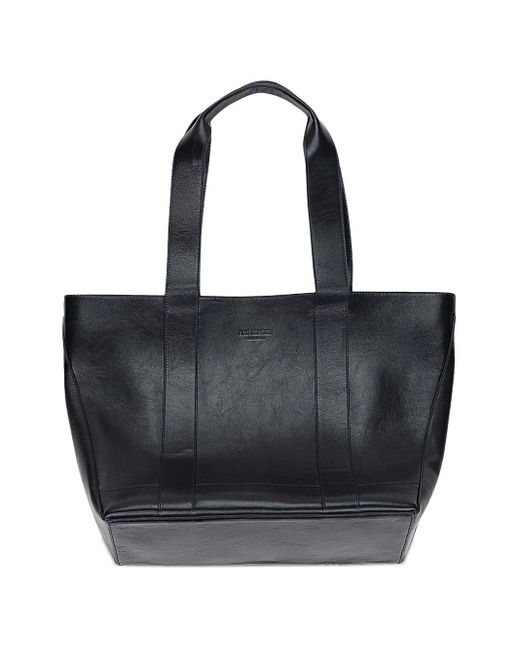 Aimé Leon Dore Black Debossed-Logo Leather Tote Bag for men