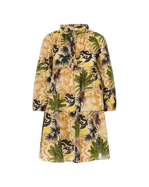Anjuna Metallic Clara Embroidered-Silk Kaftan Beach Dress