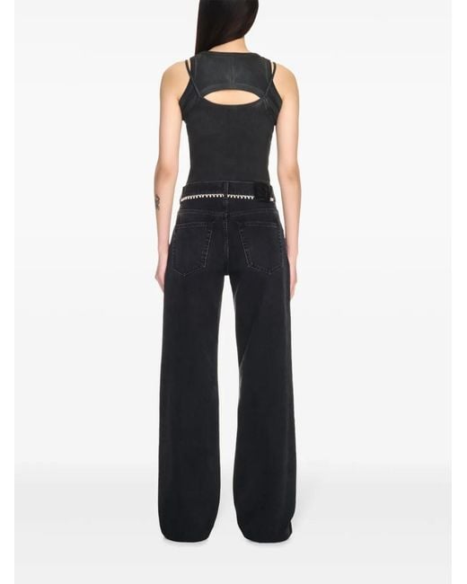 Off-White c/o Virgil Abloh Black Ribbed Cutout Top