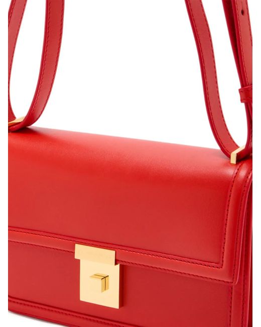 DeMellier London The Paris レザーショルダーバッグ Red