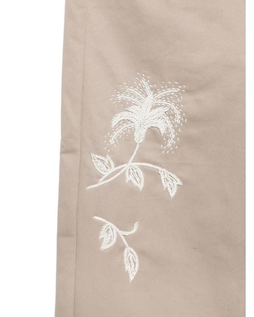 Bluemarble White Bead-Embroidered Pants for men