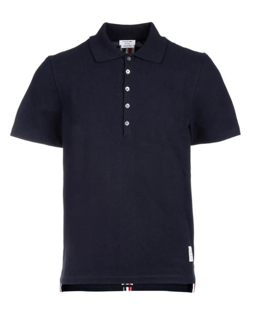 Thom Browne Blue Stripe Back Polo Shirt for men