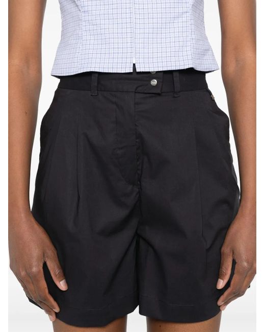 Herno Blue Stretch Cotton Bermuda Shorts