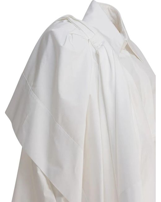 Givenchy White Draped Shirt