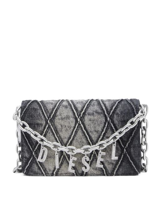 Portafoglio Charm-D di DIESEL in Gray