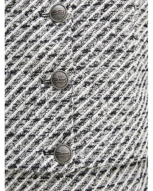 Gestuz Gray Tweed Button-Detailed Jacket
