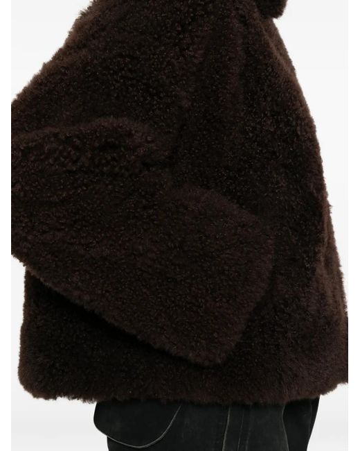 Yves Salomon Black Shearling Jacket