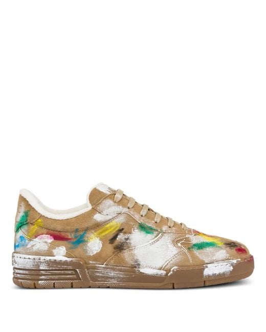 Moschino Brown Suede Sneakers for men