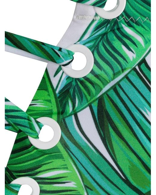 Noire Swimwear Jungle ハイウエスト ビキニボトム Green