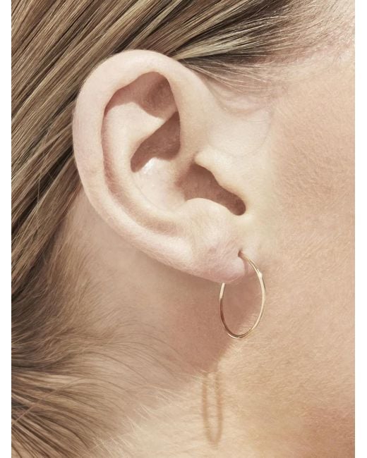 Shihara Metallic 18Kt Twist Round 02 Hoop Earring