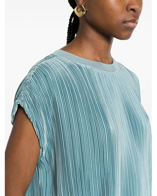 Joseph Blue Cedre Pleated T-Shirt