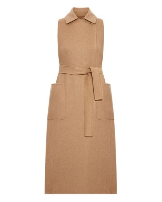 Max Mara Natural Mantel mit Gürtel