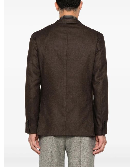 Boglioli Brown Single-Breasted Blazer for men
