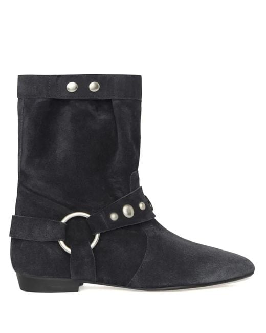 Isabel Marant Black Stania Studded Suede Boots