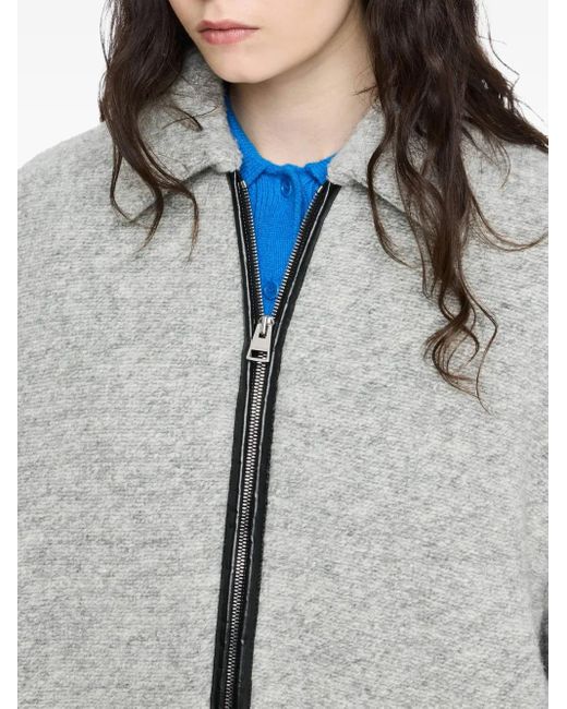 J.W. Anderson Gray Cotton Collared Jacket