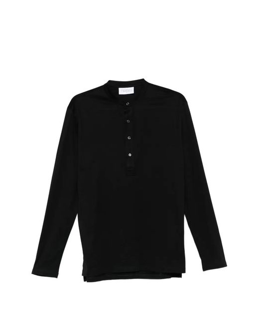 TOKYO JAMES Black Button-Up T-Shirt for men