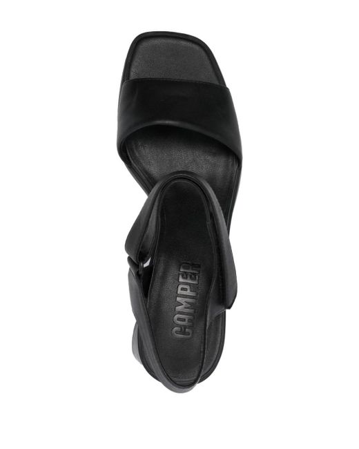 Camper Black Kiara 65mm Leather Sandals