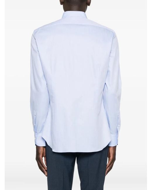 Mazzarelli White Cotton Shirt for men