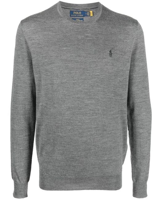 Polo Ralph Lauren Gray Wool Sweater for men