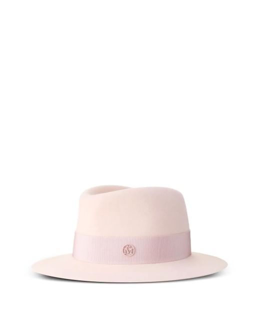 Maison Michel ロゴプレート ハット Pink