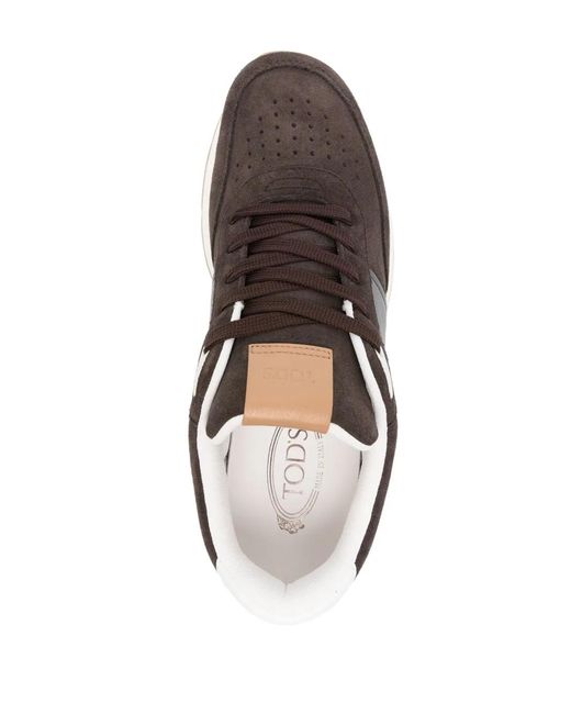 Tod's Brown Leather Sneakers for men