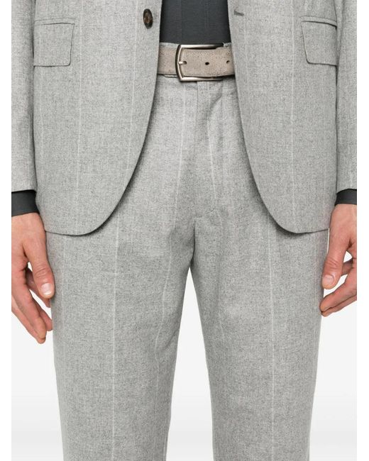 Eleventy Gray Pinstripe Single-Breasted Suit for men