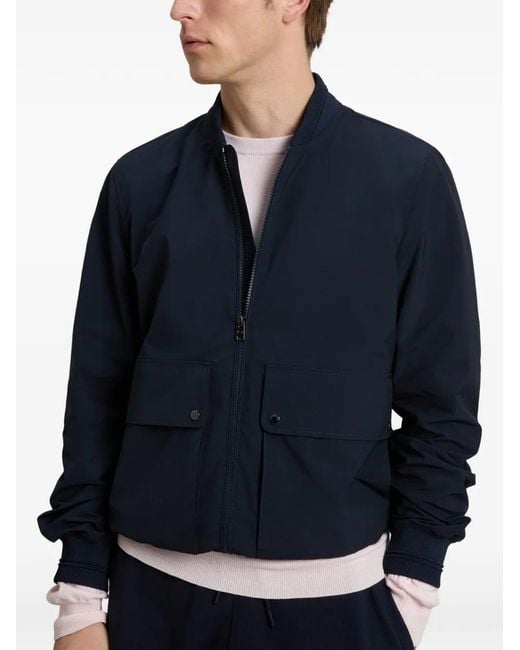 Woolrich Blue Wesley Bomber Jacket for men