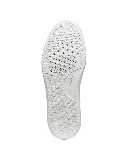 Geox White Suede Panelled Sneakers for men