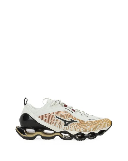 Mizuno White Baskets Wave Prophecy 13.2