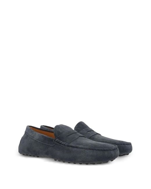 Tod's Blue Suede Loafers for men