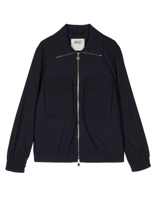 Valstar Blue Spread-collar Zip-up Jacket for men