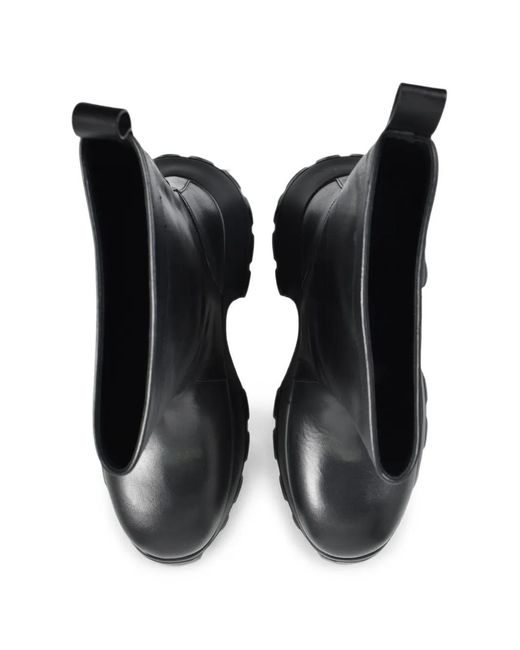 Rick Owens Black Mega Tractor Leather Boots for men