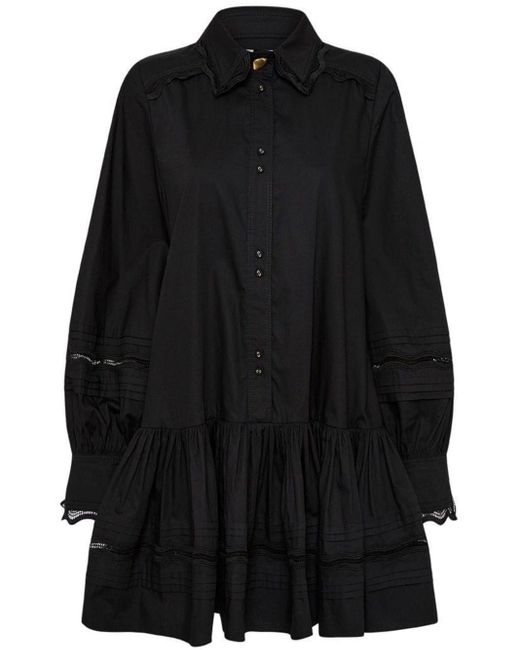 Aje. Black Reva Scallop-trim Dress