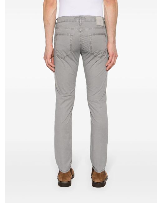 Pantalones slim de talle bajo Incotex de hombre de color Gray