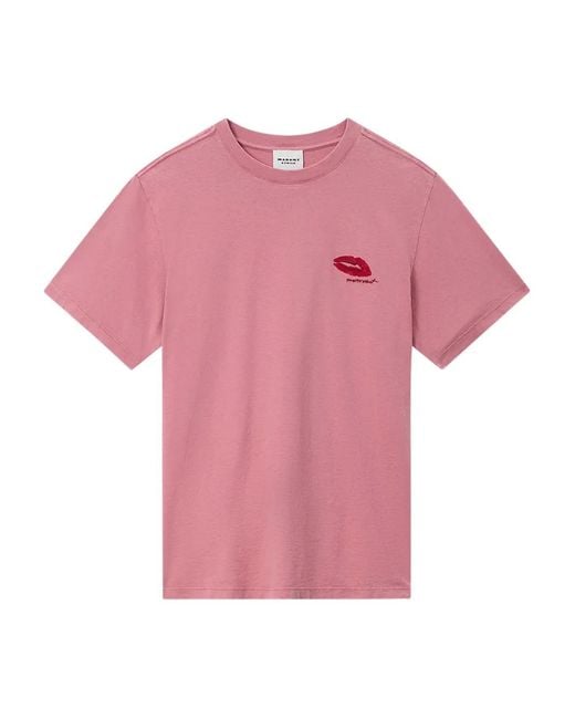 Isabel Marant Pink Zewel Cotton T-Shirt